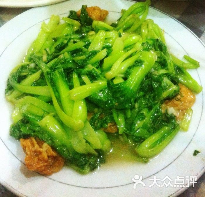 青菜炒油面筋