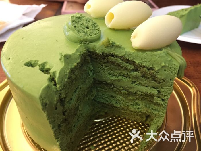 抹茶蛋糕剖面