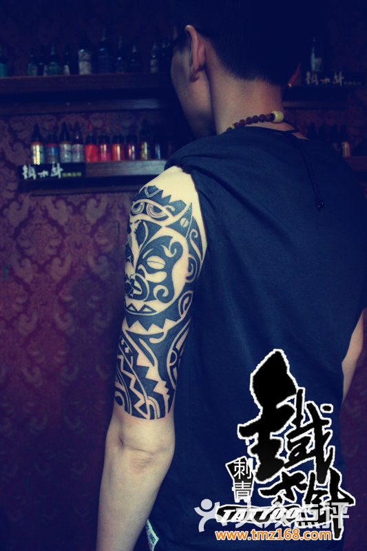 学专业就找铁木针专业培训学校tattoo培训学校男生手臂图腾纹身图案2