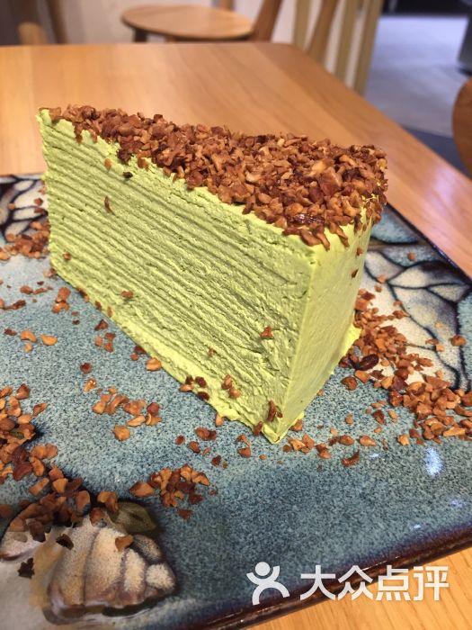 青木手作抹茶甜品(梅林店)山核桃千层蛋糕图片 - 第3张