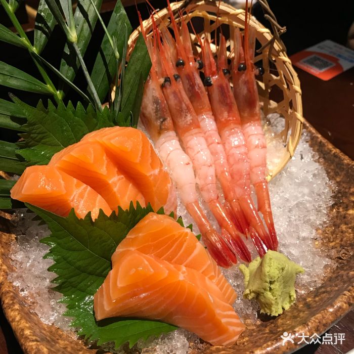 三文鱼甜虾刺身