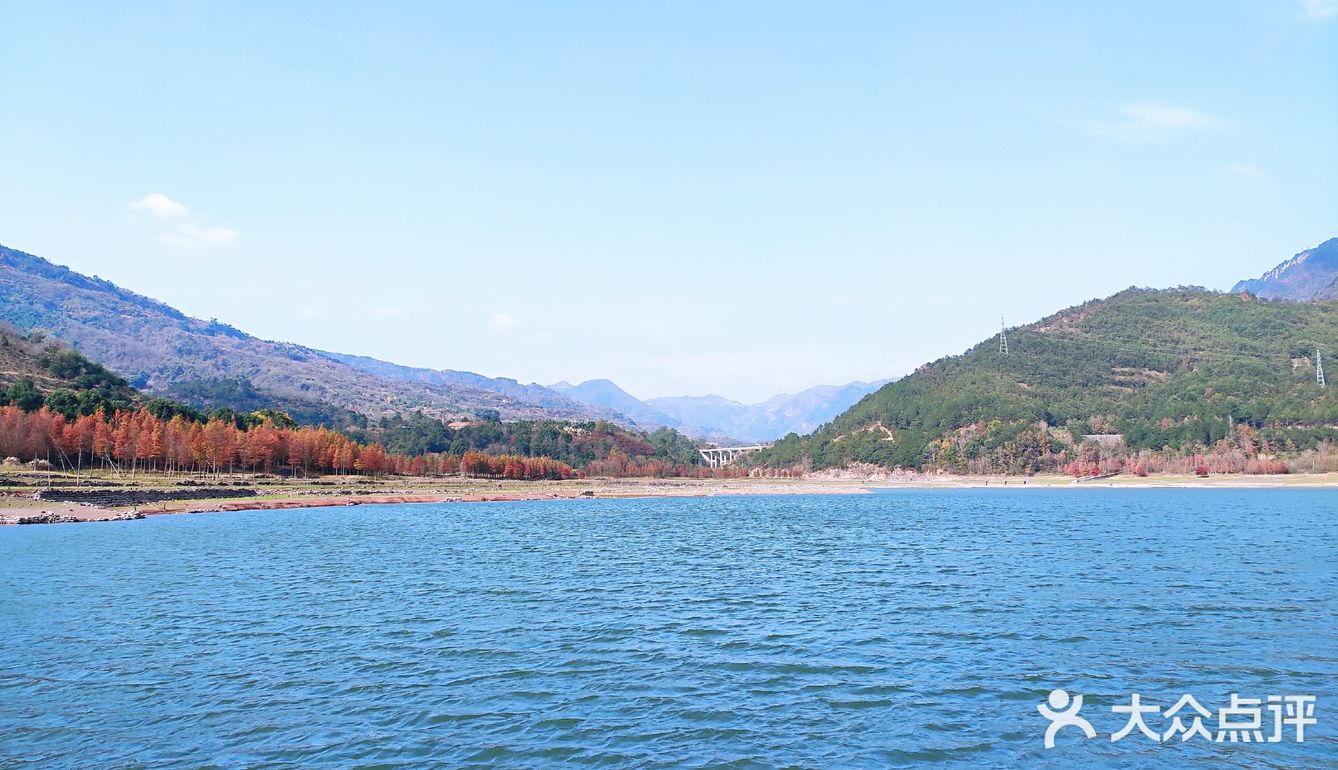 亭下湖水杉林层林尽染
