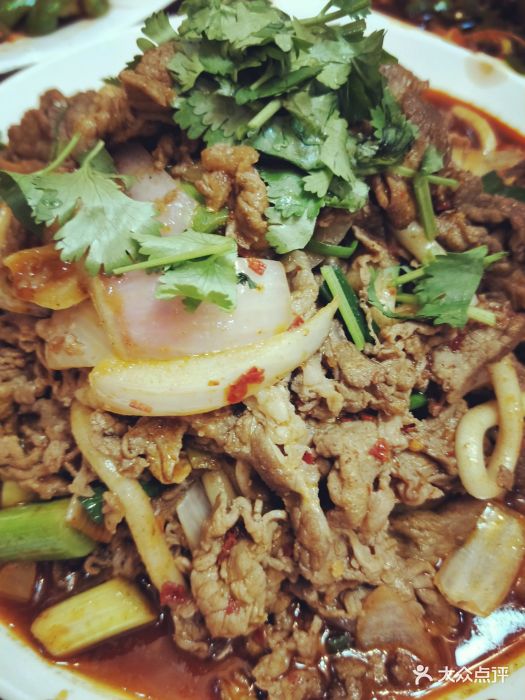 白记爆炒牛犊肉羊羔肉-爆炒牛犊肉图片-兰州美食-大众