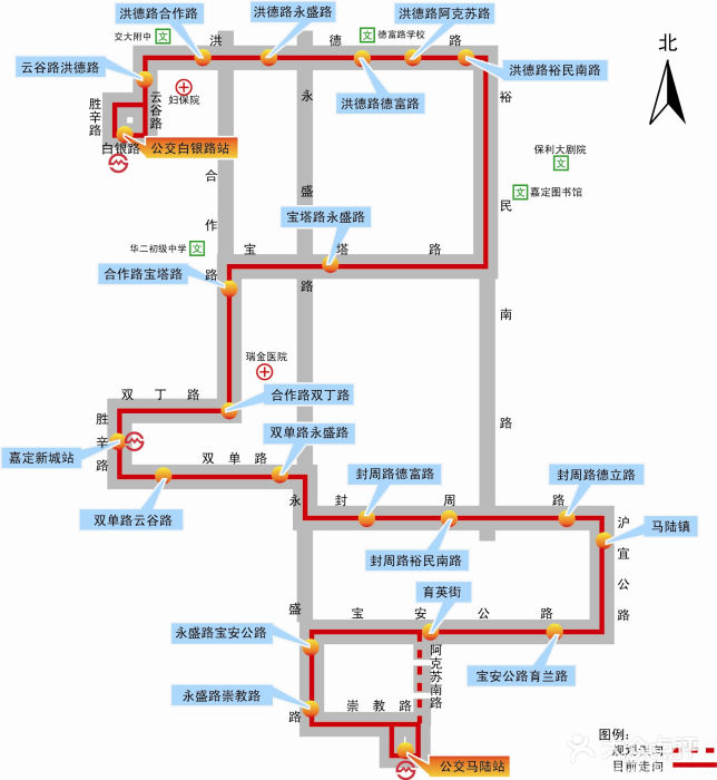 公交车(上浏线)嘉定15路线路图图片