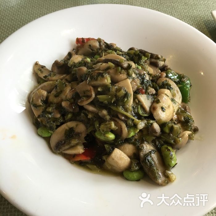 雪菜炒蘑菇