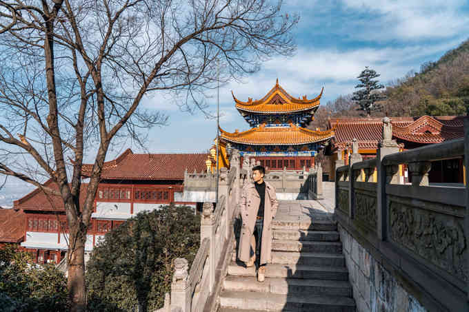 东庐山观音寺-"这是去年雪景拍的观音寺.交通便利,虽.