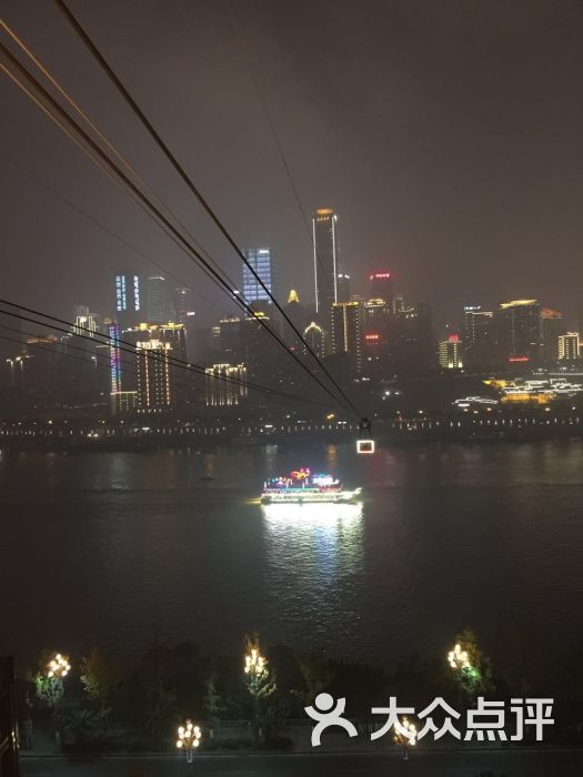 长江索道夜景图片 - 第1张