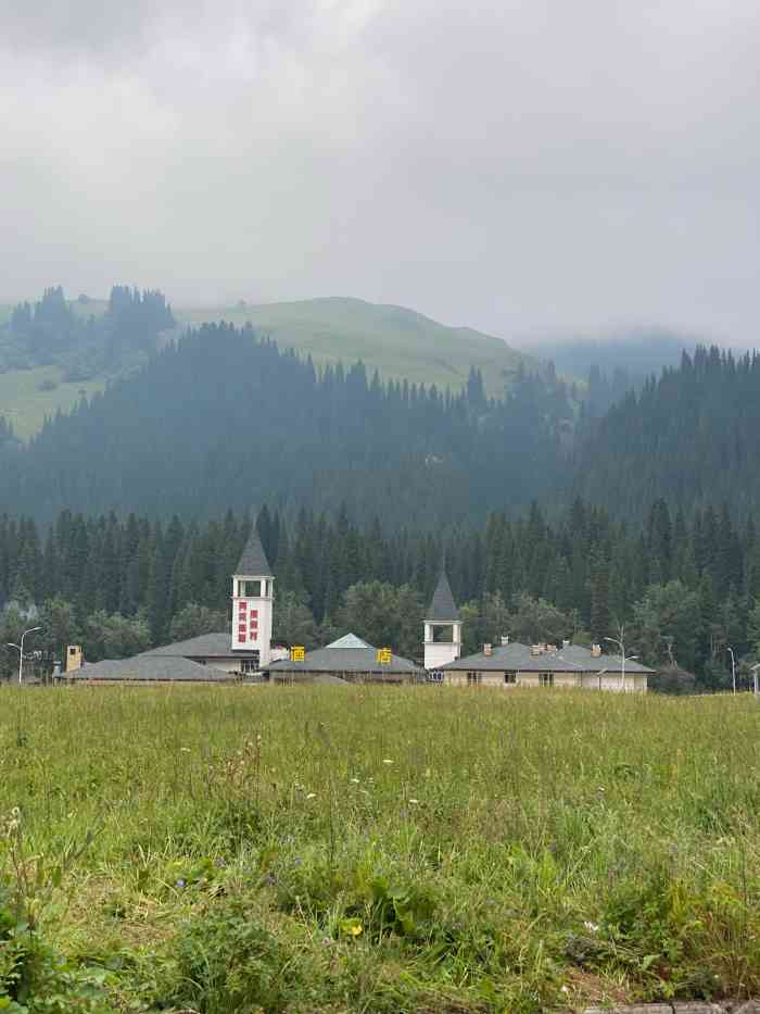 阿克塔斯度假村"独库公路下来 一路就看到这家酒店 后面有.