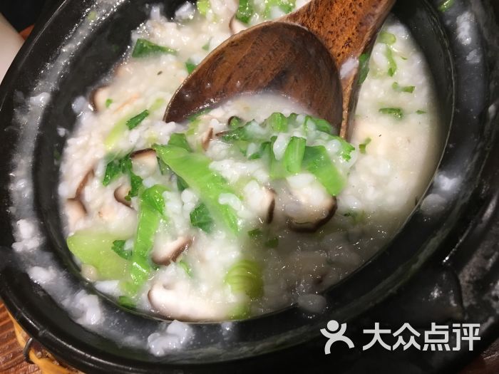 火齐潮汕砂锅粥(慈云寺店)青菜香菇粥图片 第104张