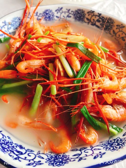 白灼河虾