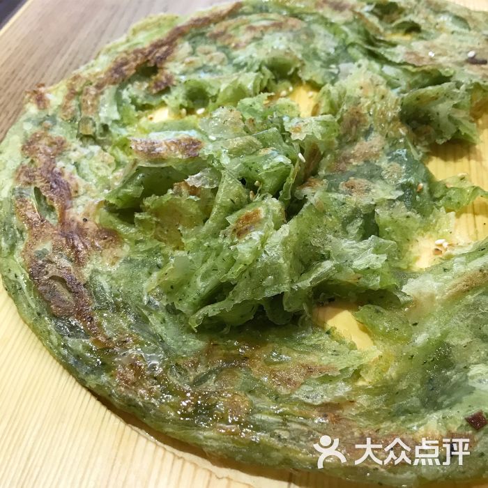 香煎菠菜葱油饼