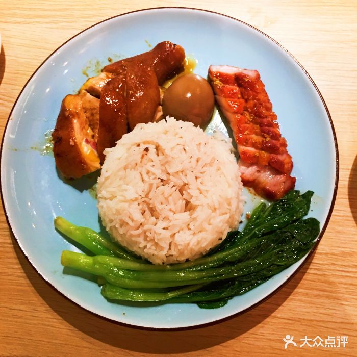 叉烧油鸡双拼饭