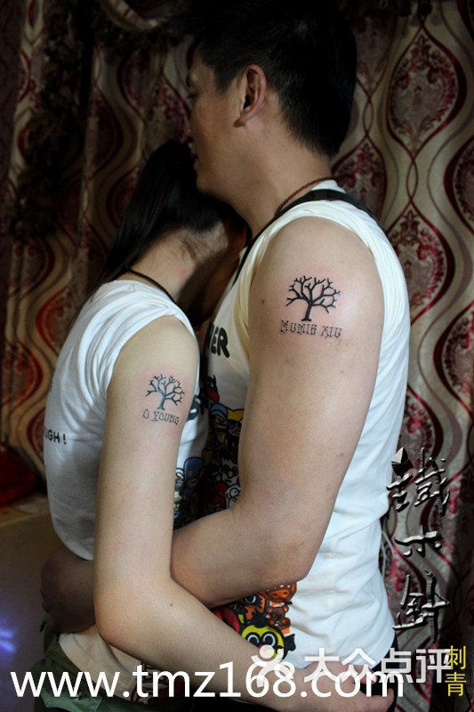 武汉纹身光谷步行街纹身铁木针刺青情侣纹身