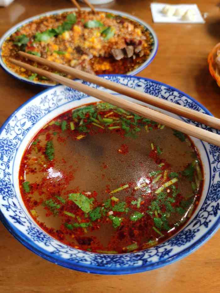 闻香阁蒲城水盆羊肉馆-"蒜泼肉蒜泼肉蒜泼肉,好吃的菜要说三遍,真.