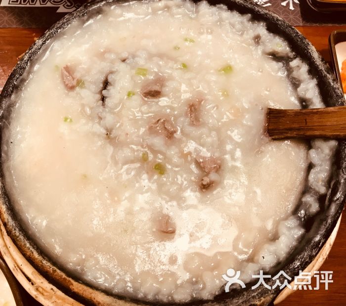 火齐潮汕砂锅粥(合生广场店)窝蛋牛肉粥图片 - 第5张