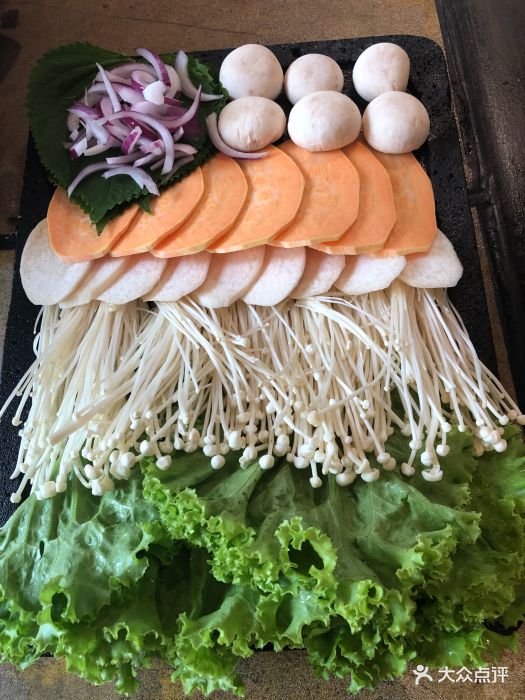 老猴子煎肉馆蔬菜拼盘图片 - 第755张