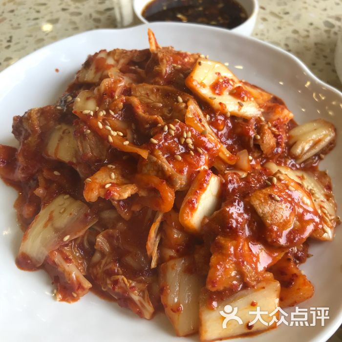 杨平醒酒汤(最正宗韩式料理)韩式辣白菜炒五花肉图片 - 第2张
