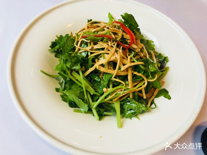 开海红岛海鲜虾水饺(江西路店)芹菜叶拌豆腐丝图片 - 第314张