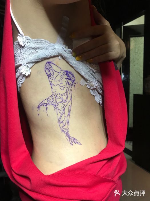 夜舞坛刺青纹身tattoo工作室腹部图片