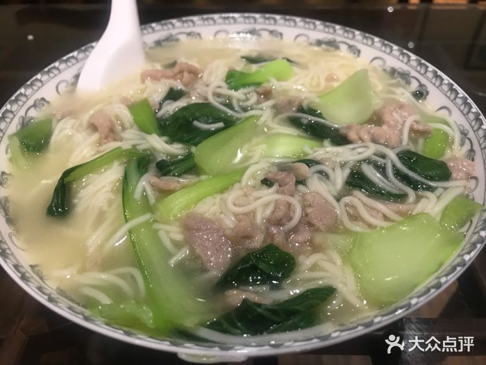 青菜肉丝烂糊面