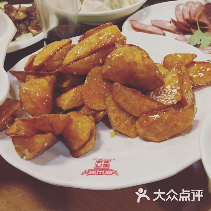 东北六福饺子王-拔丝丝瓜-菜-拔丝丝瓜图片-上海美食-大众点评网