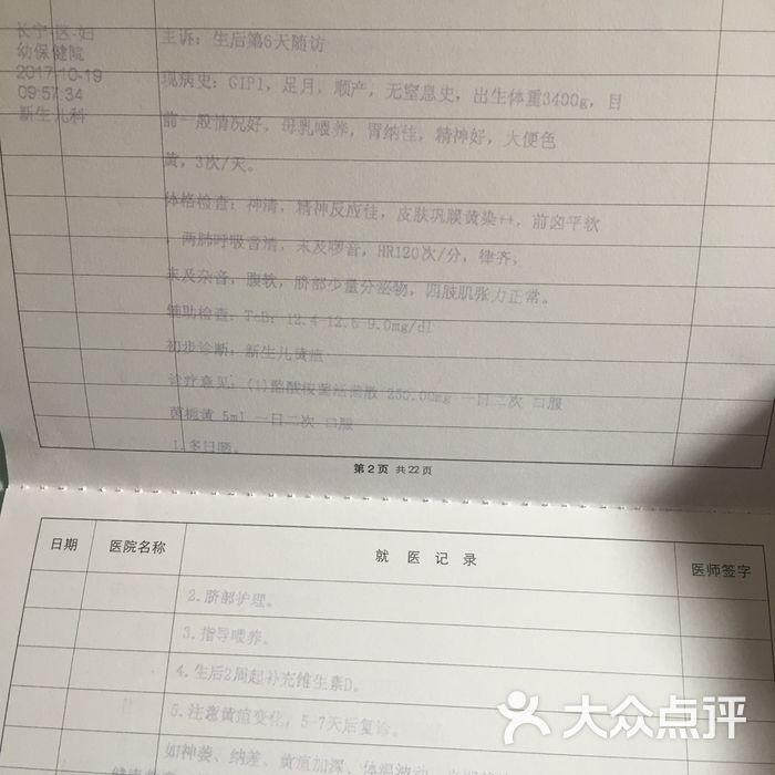 上海长宁区妇幼保健院 就医记录,亮点右下角,就是这个没有责任心的