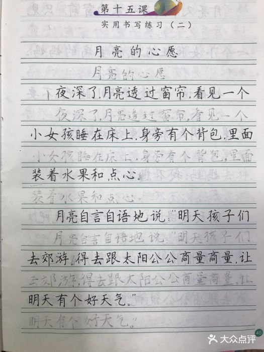 赵汝飞练字硬笔书法(金桥校区)图片