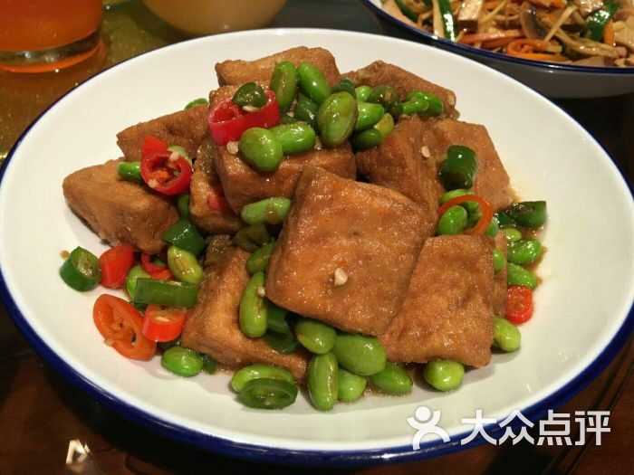 臭豆腐煎毛豆子