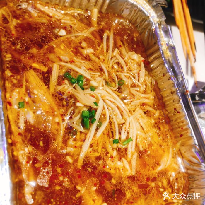 名羊天下碳烤羊腿(柳州路店)锡纸金针菇图片 - 第1259张