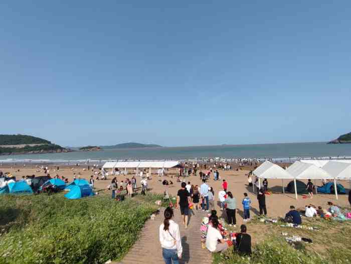 鹤浦大沙沙滩-"象山大沙村沙滩,在南田岛上,从宁波.