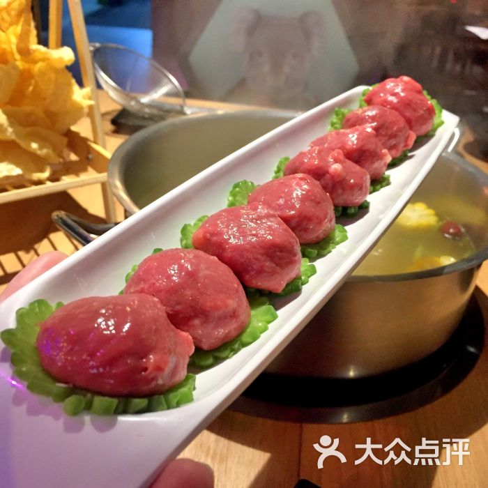 潮代鲜牛肉火锅(三里屯店)鲜手打牛肉丸图片 - 第1张