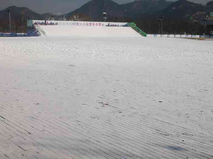 好久没来世博园了,今天来逛逛,走了大概10分钟看到一个人工滑雪场