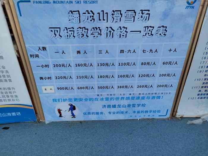 济南蟠龙山滑雪场-"雪质不错 没有高级道不爽单板和双板只能.