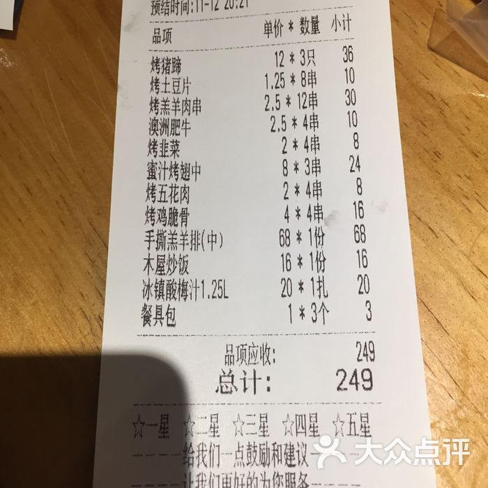 木屋烧烤菜单图片-北京烧烤-大众点评网