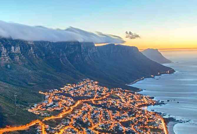 桌山table mountain-"南非开普敦的这个桌山,真的很"桌", .