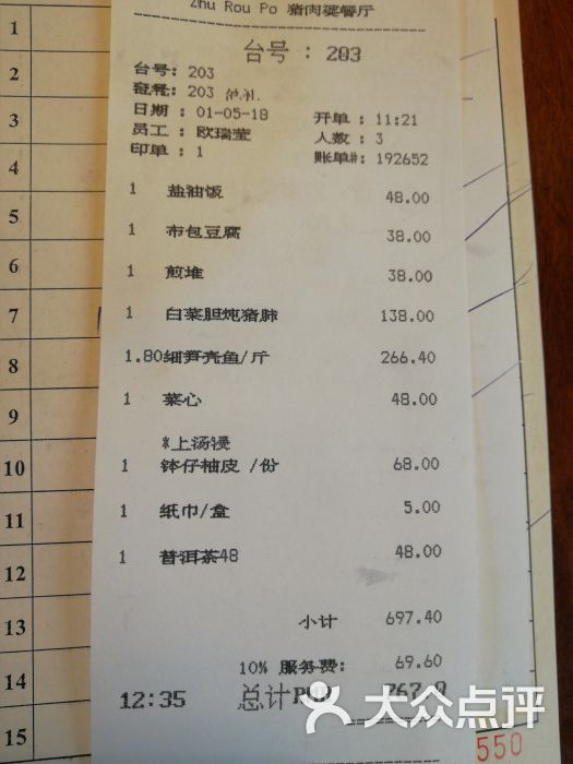 猪肉婆私房菜--价目表图片-顺德区美食-大众点评网