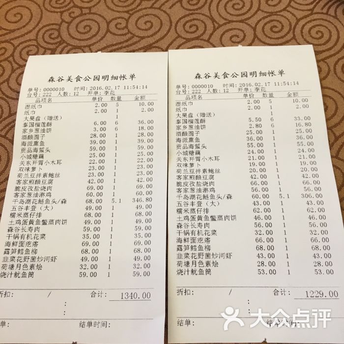 森谷美食公园--价目表-账单图片-上海美食-大众点评网