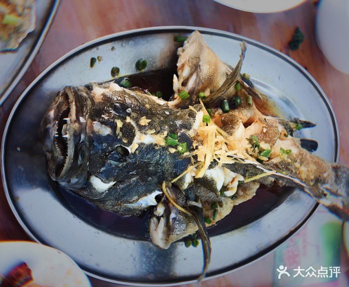八鲜过海海鲜d栋1排6号(万人火车头海鲜广场店)清蒸石斑鱼图片 - 第