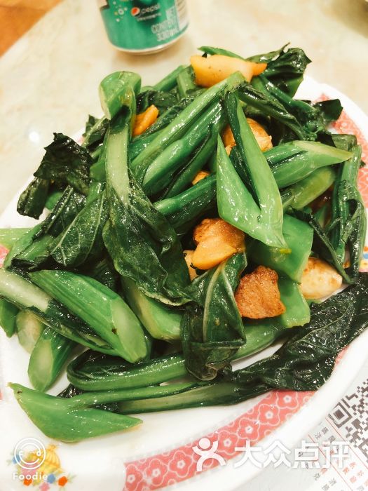 猪油渣炒菜心