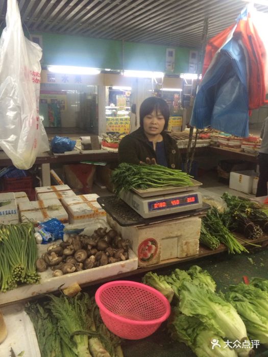 力迅上筑地下菜市场青菜摊图片