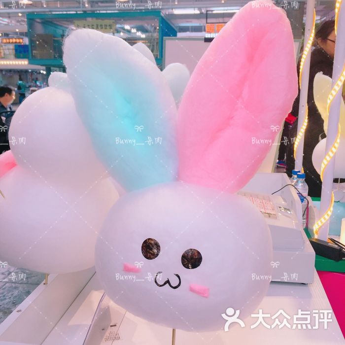 微笑云朵棉花糖艺术 兔兔棉花糖图片 - 第2张