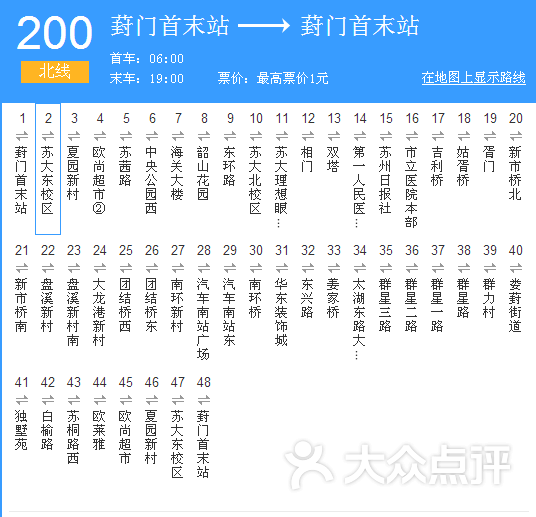 公交车200线路图图片 第4张