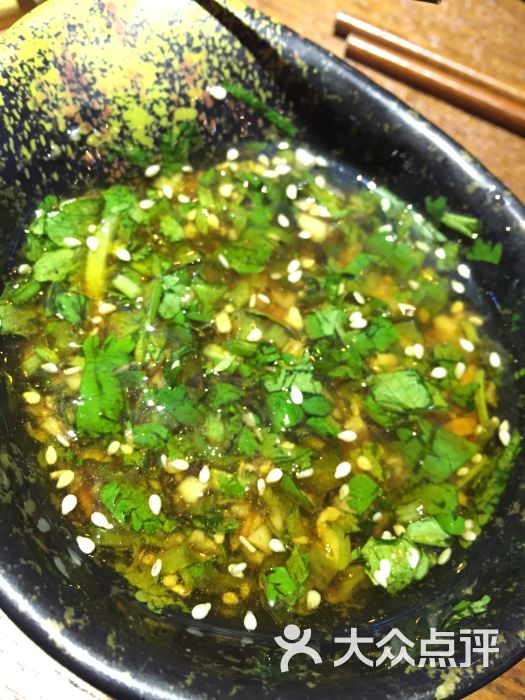 蒜末香菜油碟