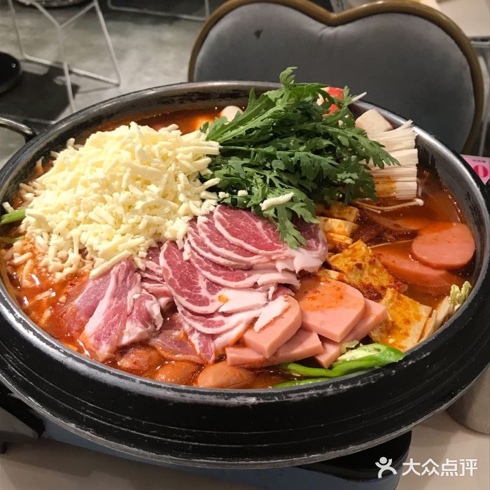 木槿韩国料理(大学城店)芝士五花肉部队火锅图片