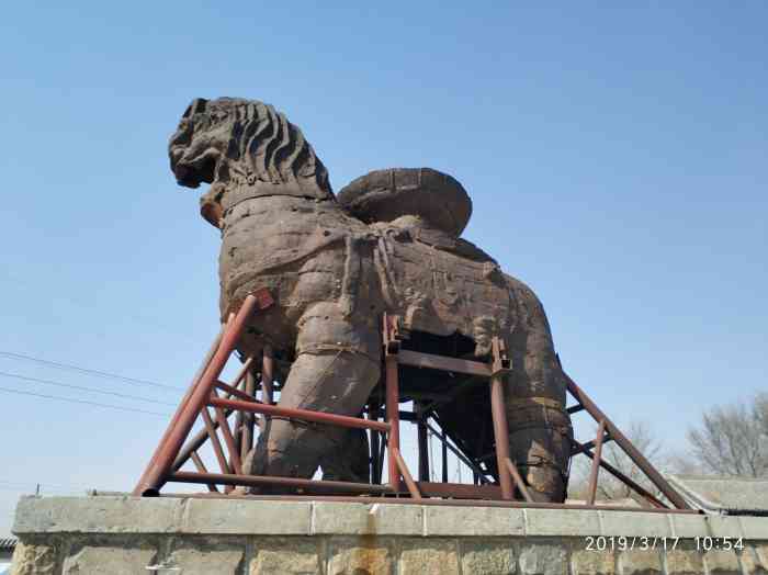 铁狮子景区-"沧州铁狮子,又名"镇海吼",是全世界最大.