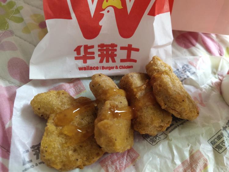 华莱士·全鸡汉堡(中华园店)-"口味: 1.黑椒鸡块,一份