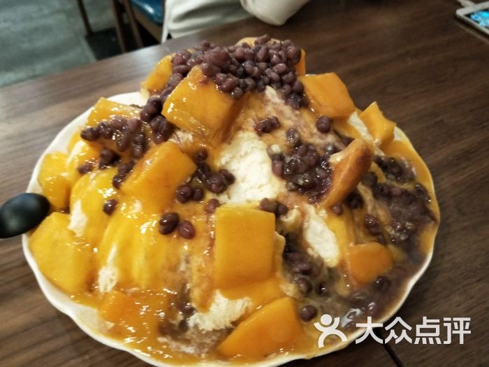 超级芒果绵绵冰加红豆