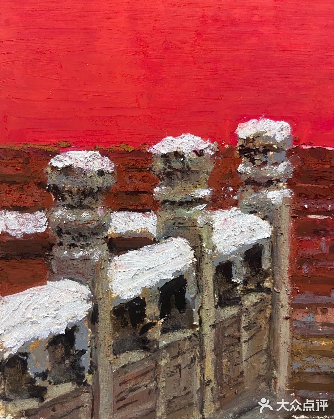 油画棒|原创|教案|故宫的雪