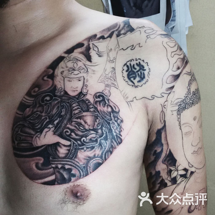 wuwotattoo赵子龙 如来佛 半胛图片-北京纹身-大众