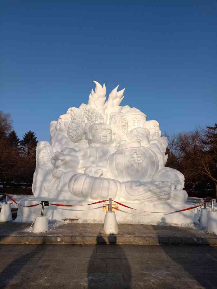长春市南湖公园-"年前去的,为了让孩子看一下冰灯和雪雕,虽.